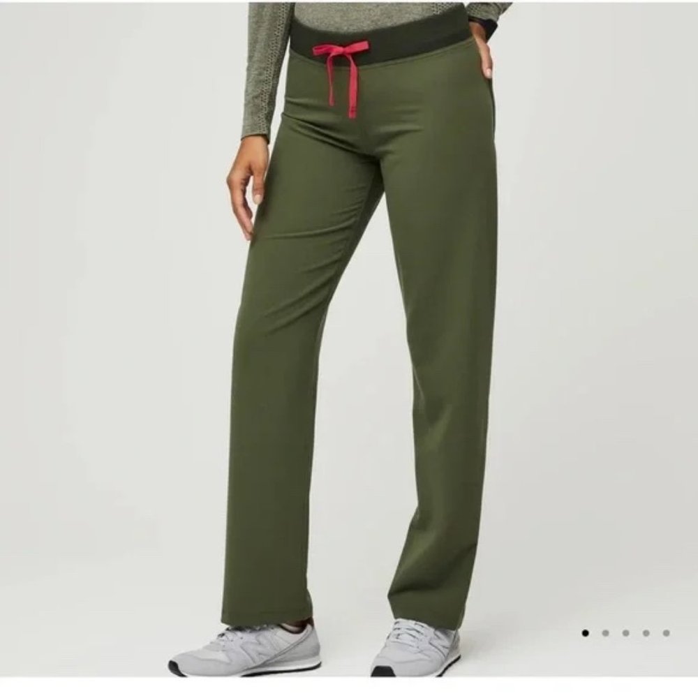 FIGS Dark Moss Livingston Scrub Pants S/T